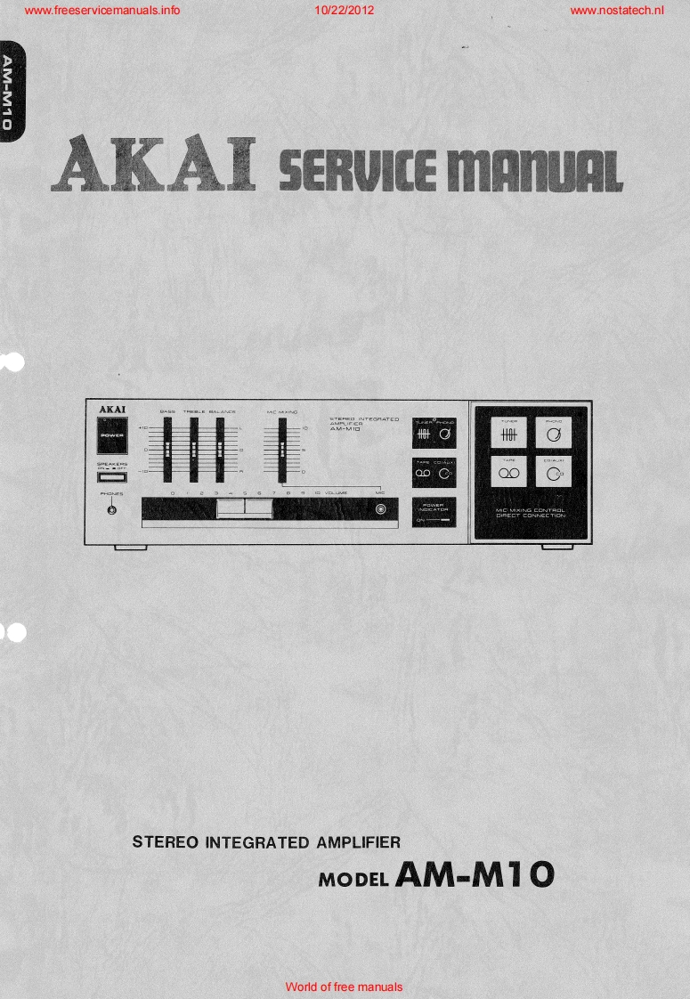 Akai-AMM10-int-维修说明书手册含电器原理图