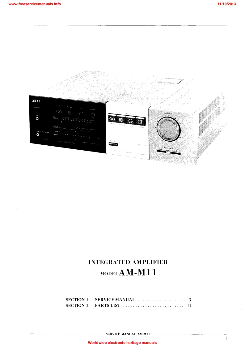 Akai-AMM11-int-维修说明书手册含电器原理图