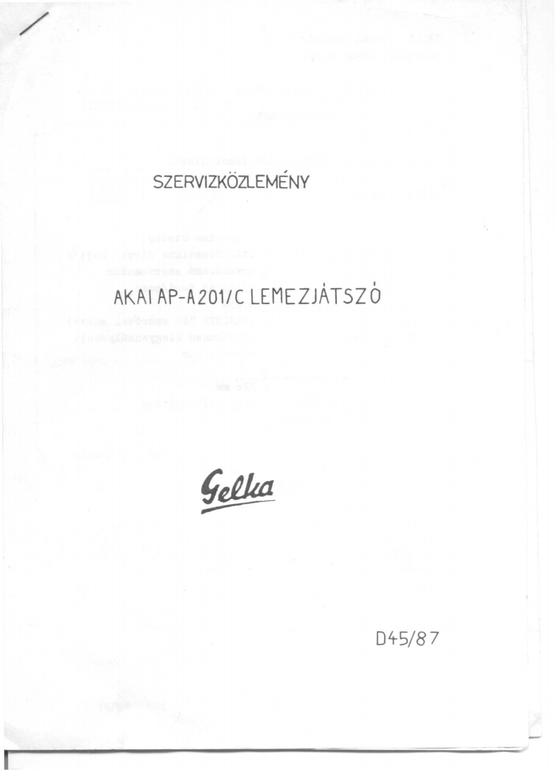 Akai-APA201-tt-维修说明书手册含电器原理图-cz