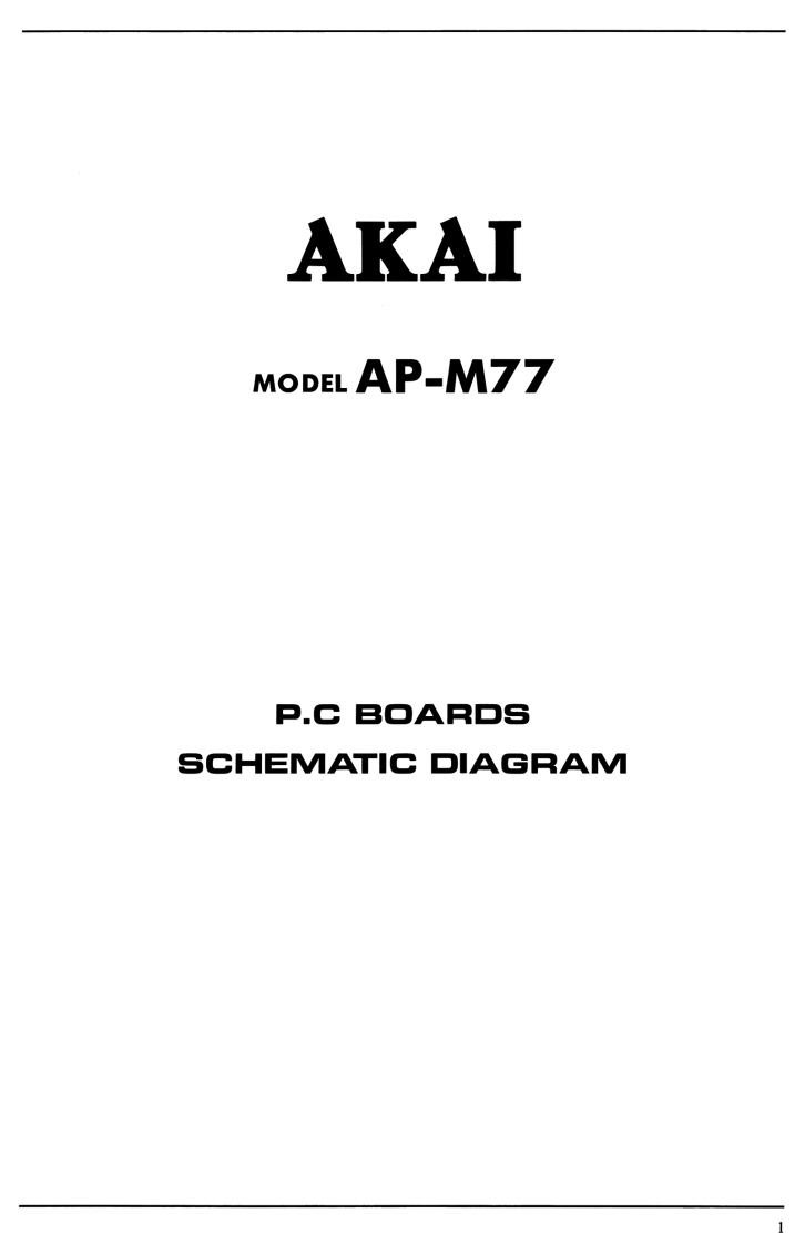 Akai-APM77-tt-电气原理图手册