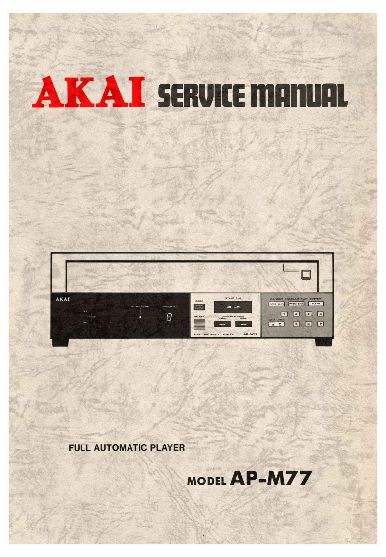 Akai-APM77-tt-维修说明书手册含电器原理图