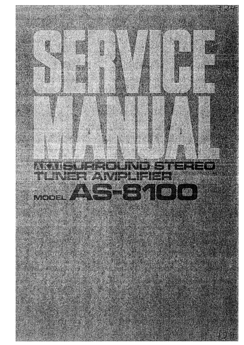 Akai-AS8100-rec-维修说明书手册含电器原理图