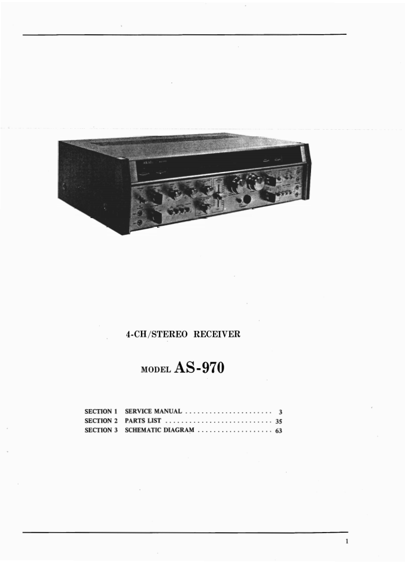 Akai-AS970-rec-维修说明书手册含电器原理图