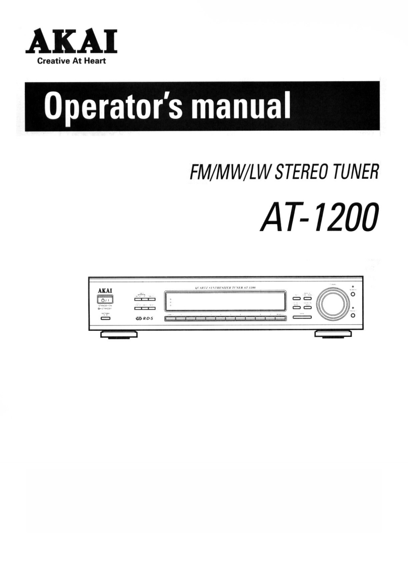 Akai-AT1200-tun-维修说明书手册含电器原理图