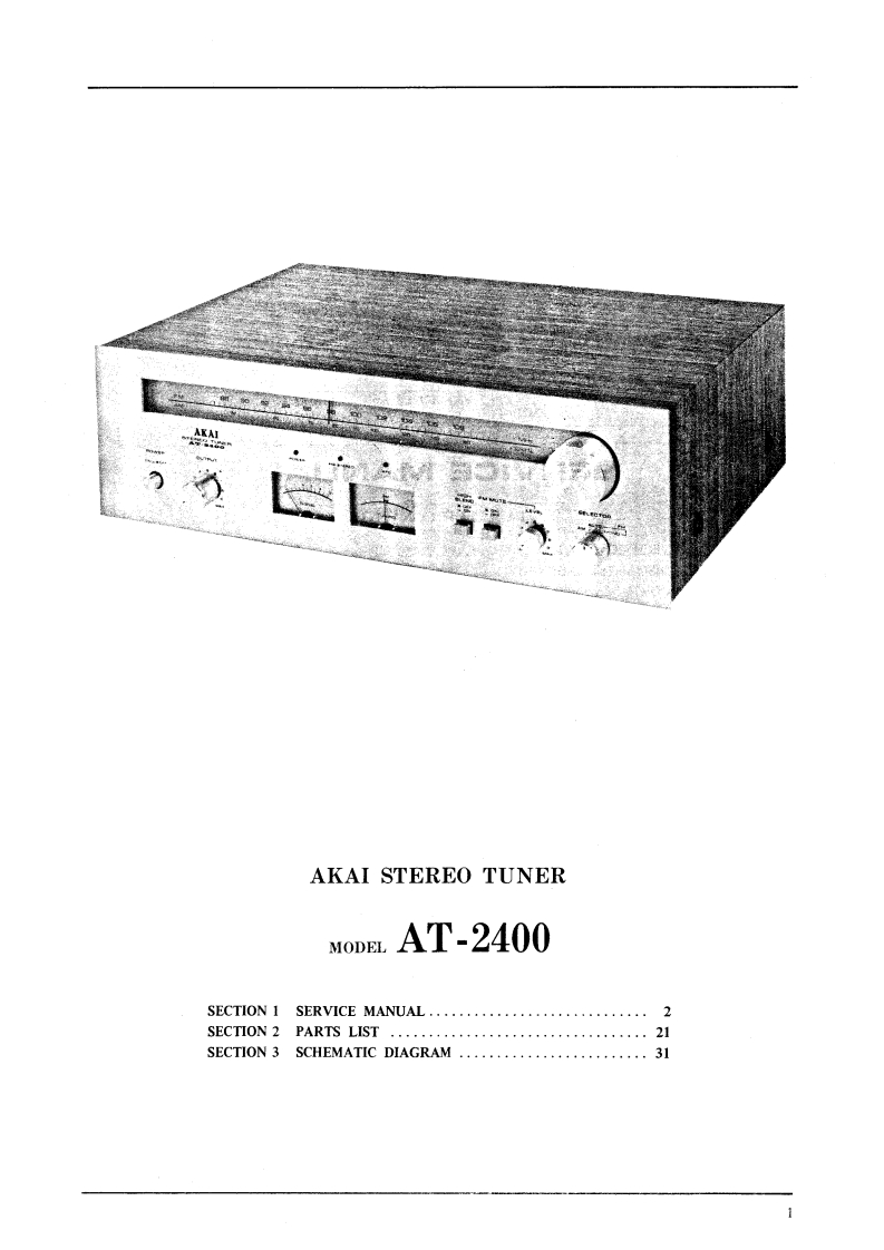 Akai-AT2400-tun-维修说明书手册含电器原理图