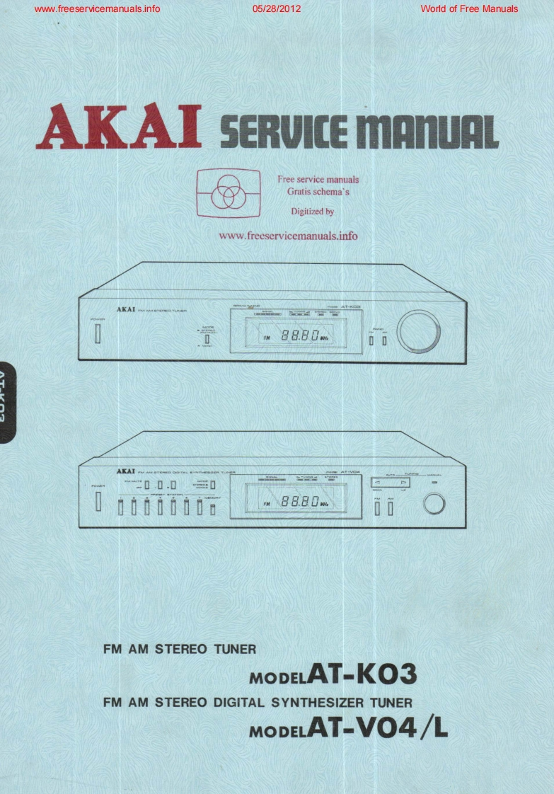 Akai-ATK03-tun-维修说明书手册含电器原理图