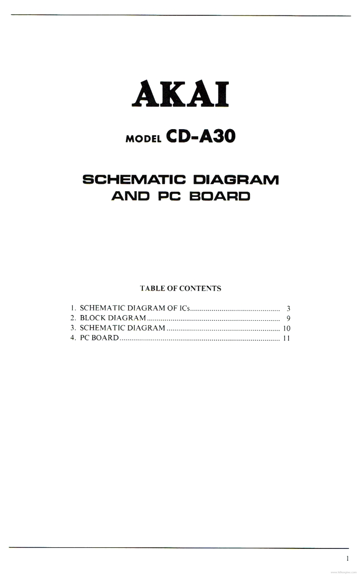 Akai-CDA30-cd-电气原理图手册