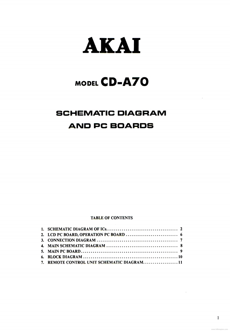 Akai-CDA70-cd-电气原理图手册