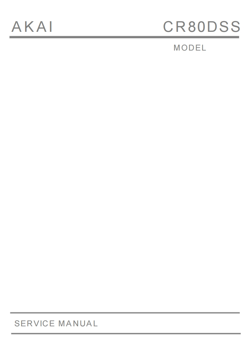 Akai-CR80DSS-tape-维修说明书手册含电器原理图