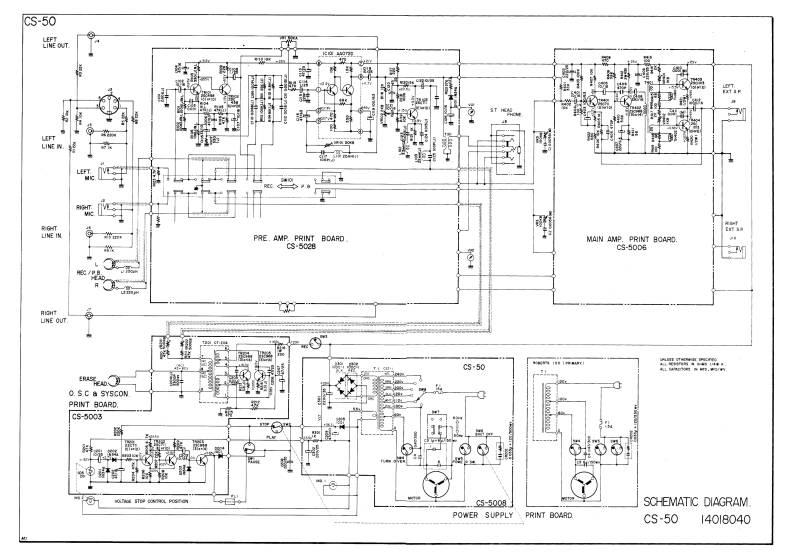 Akai-CS50-tape-电气原理图手册