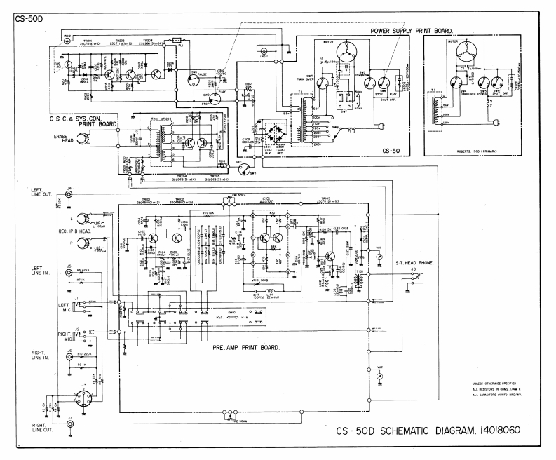Akai-CS50D-tape-电气原理图手册