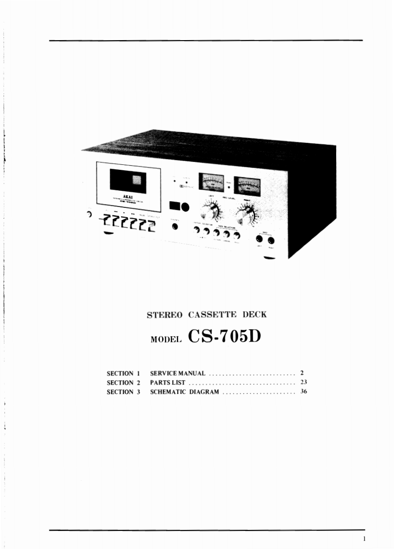 Akai-CS705D-tape-维修说明书手册含电器原理图