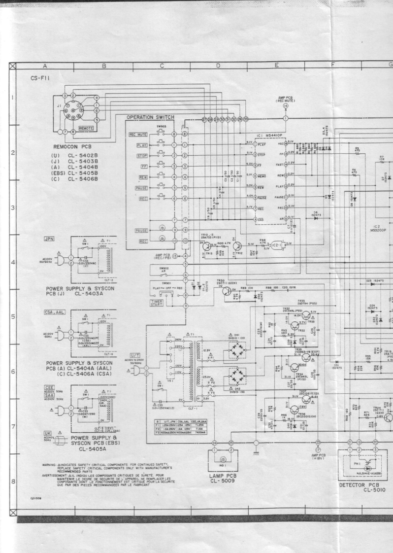 Akai-CSF11-tape-电气原理图手册