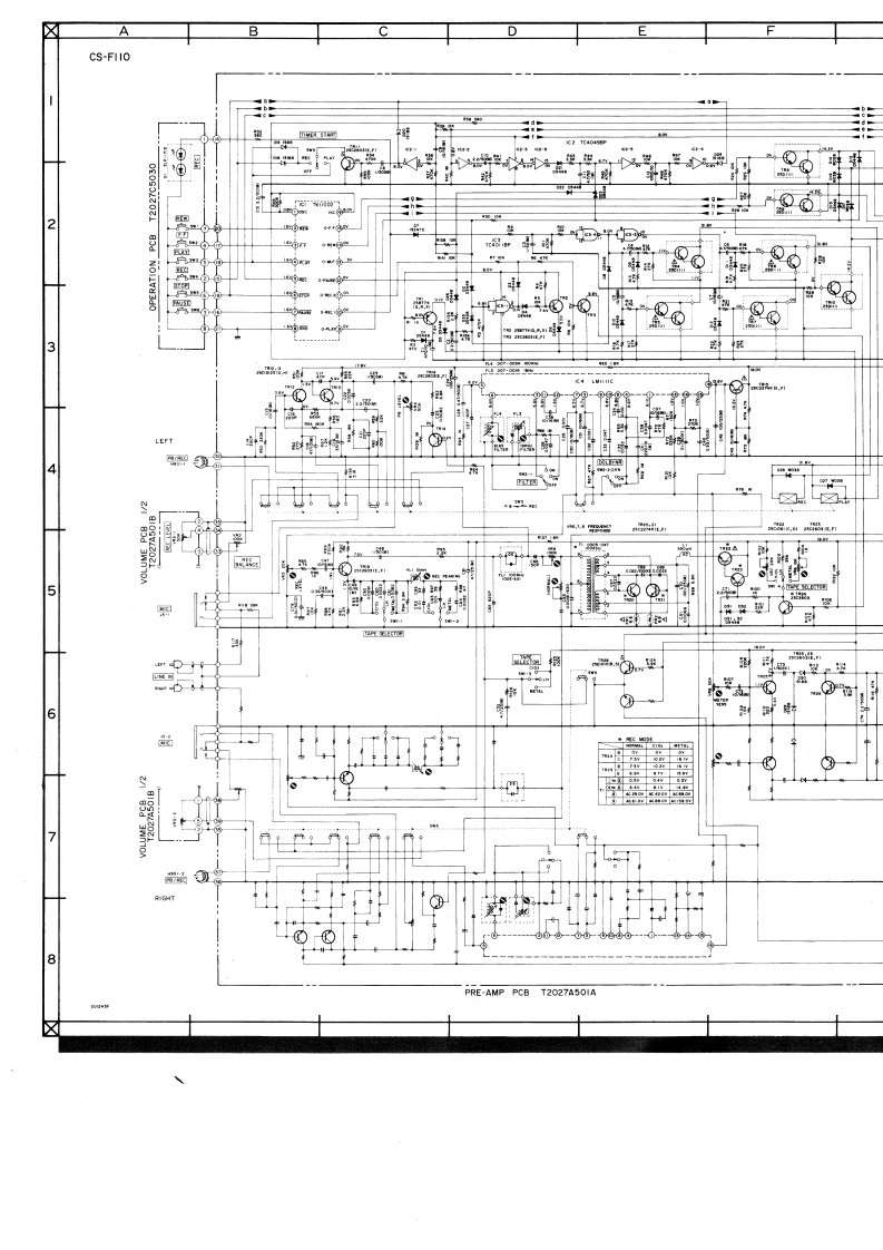 Akai-CSF110-tape-电气原理图手册