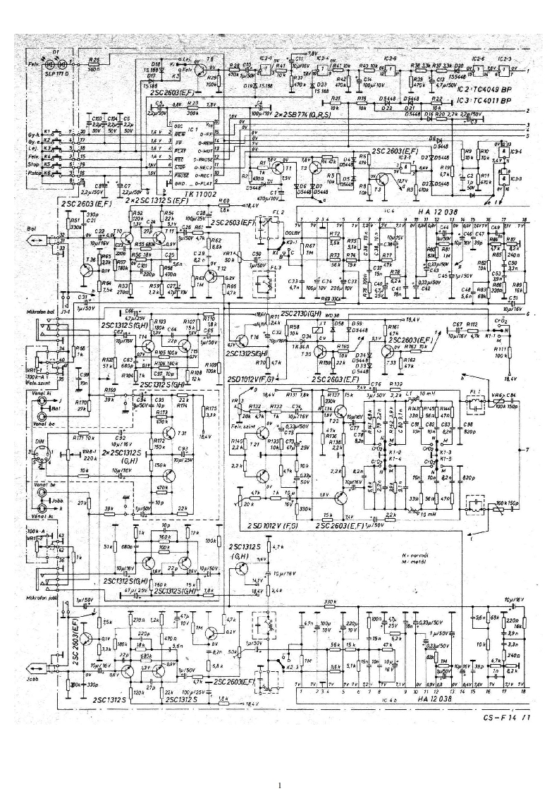 Akai-CSF14-tape-电气原理图手册