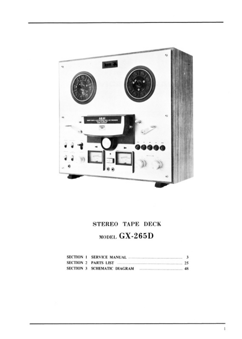Akai-GX265D-tape-维修说明书手册含电器原理图