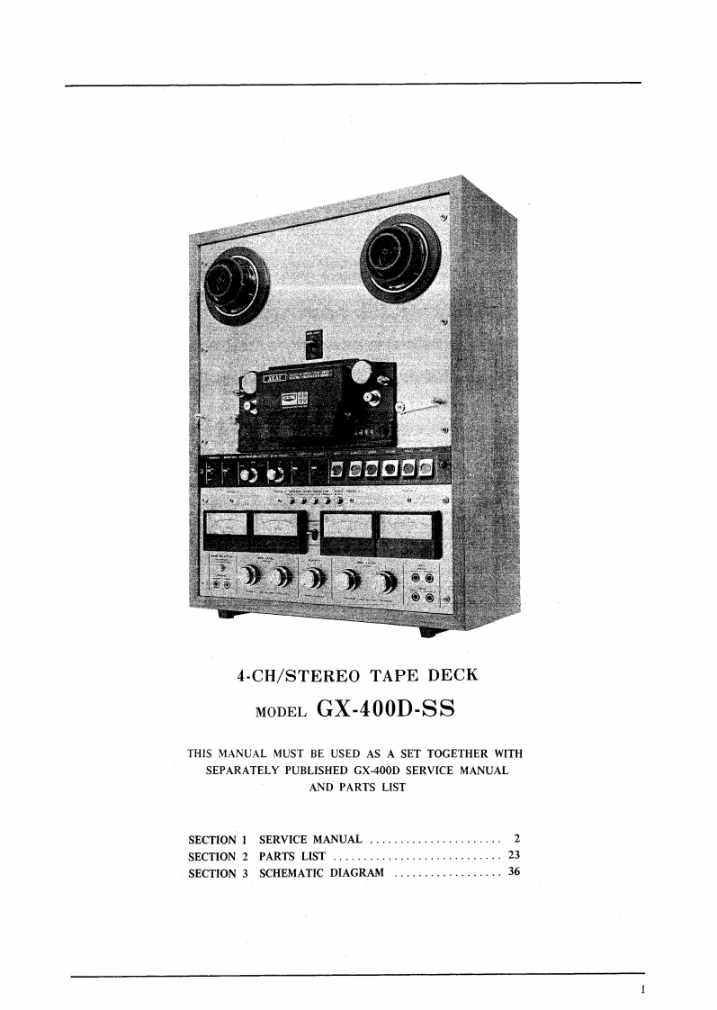 Akai-GX400DSS-tape-维修说明书手册含电器原理图