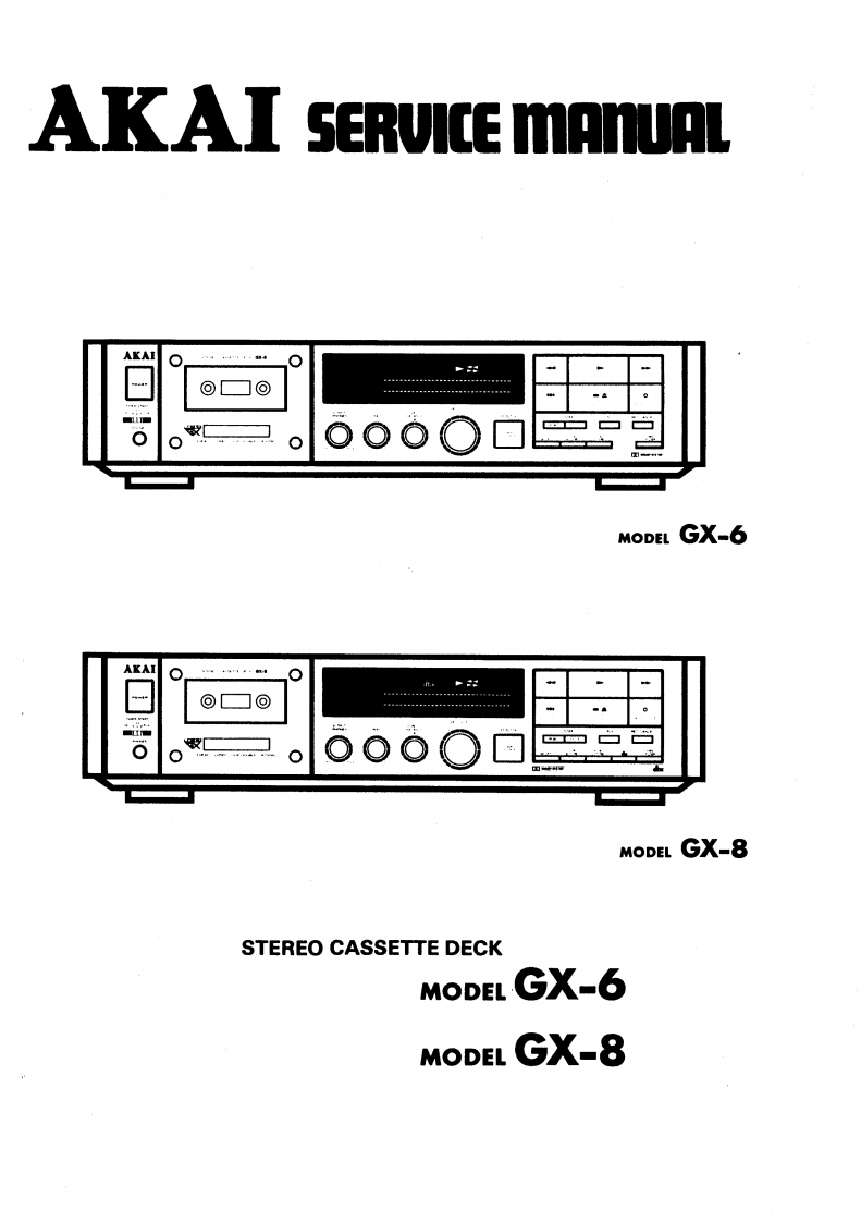 Akai-GX6-tape-维修说明书手册含电器原理图