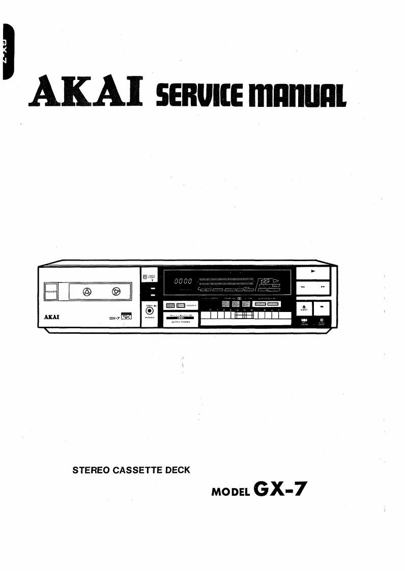 Akai-GX7-tape-维修说明书手册含电器原理图