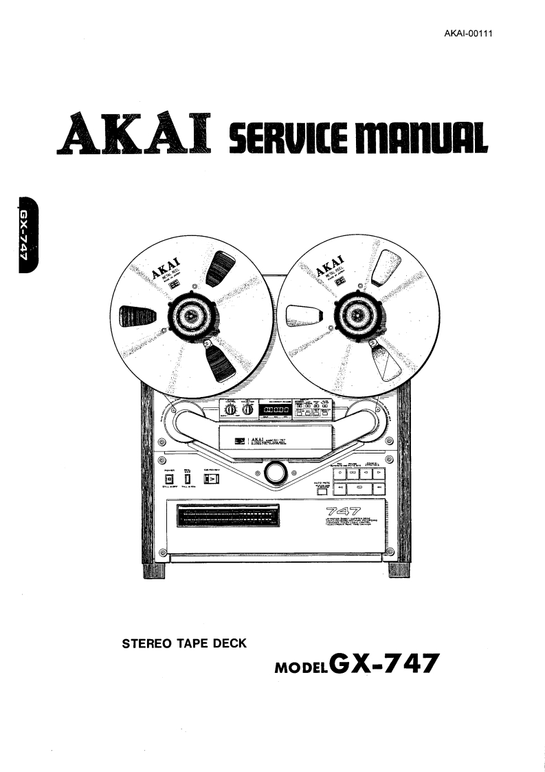 Akai-GX747-tape-维修说明书手册含电器原理图