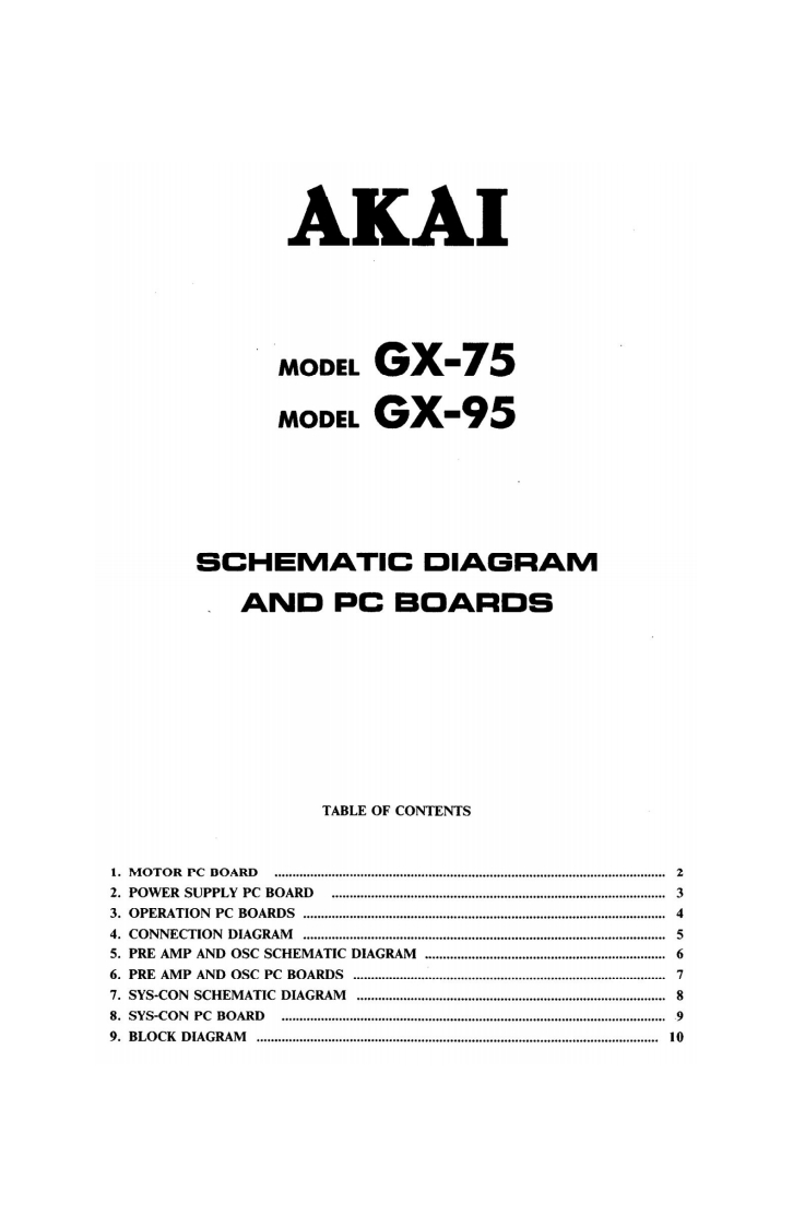 Akai-GX75-tape-电气原理图手册