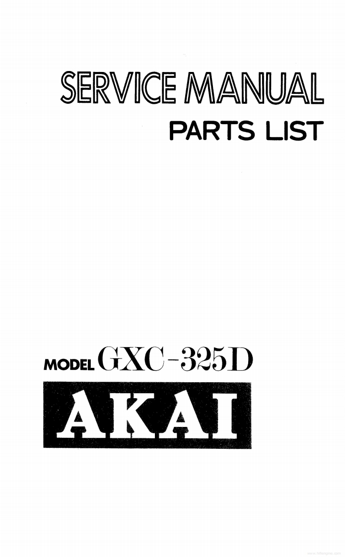 Akai-GXC325D-tape-维修说明书手册含电器原理图