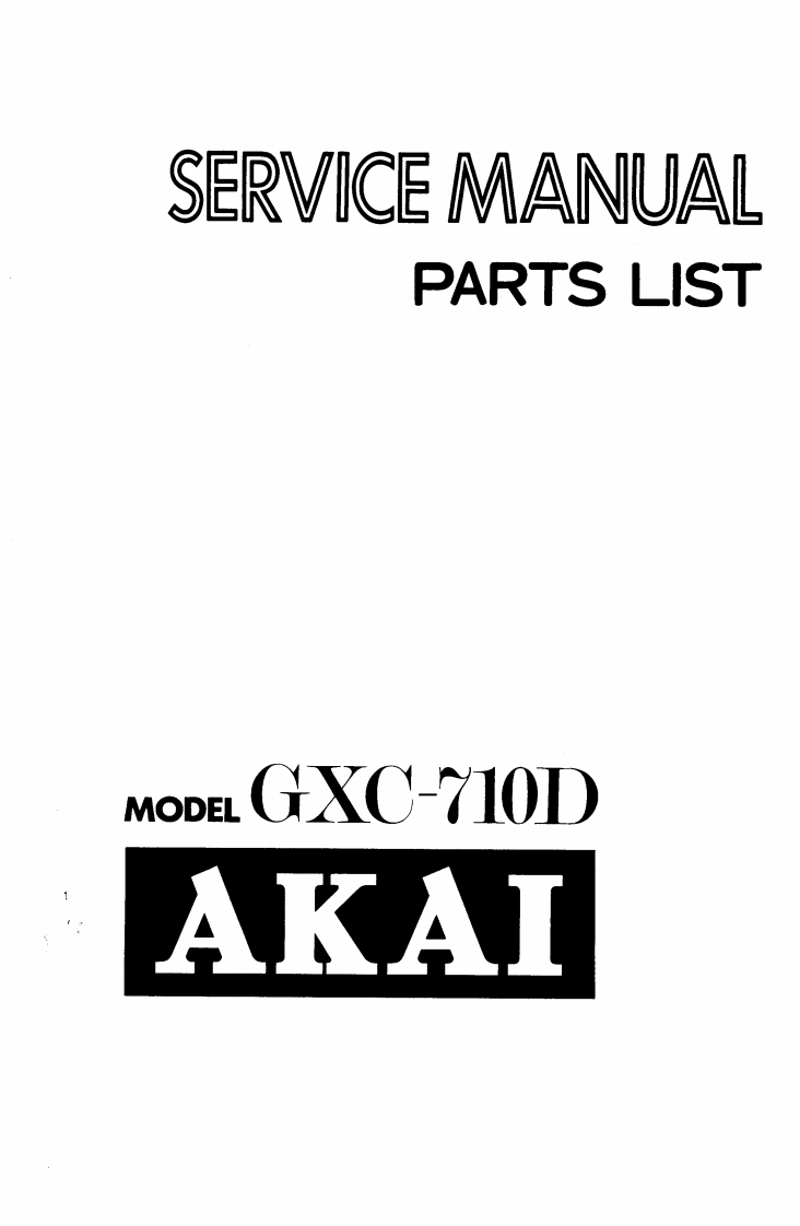 Akai-GXC710D-tape-维修说明书手册含电器原理图