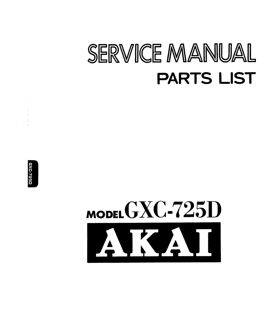 Akai-GXC725D-tape-维修说明书手册含电器原理图