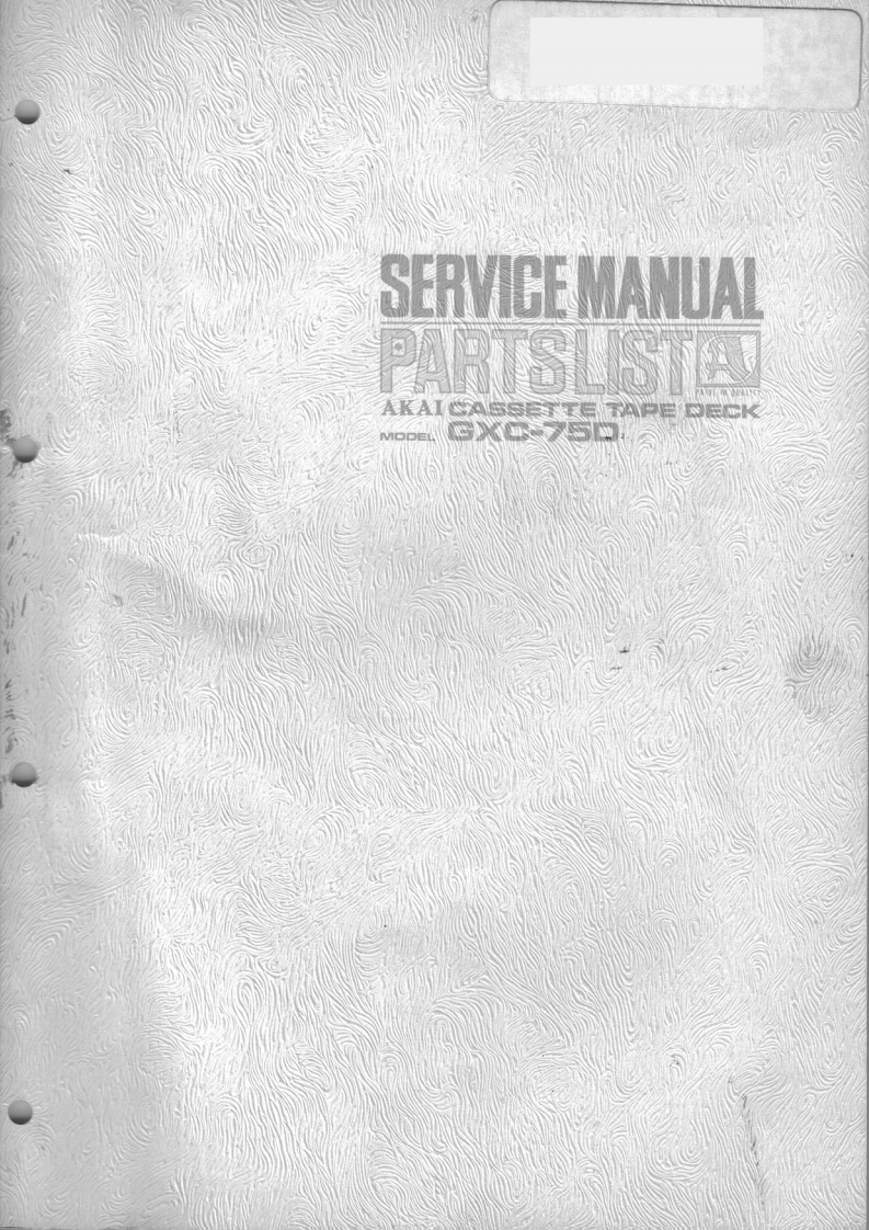 Akai-GXC75D-tape-维修说明书手册含电器原理图