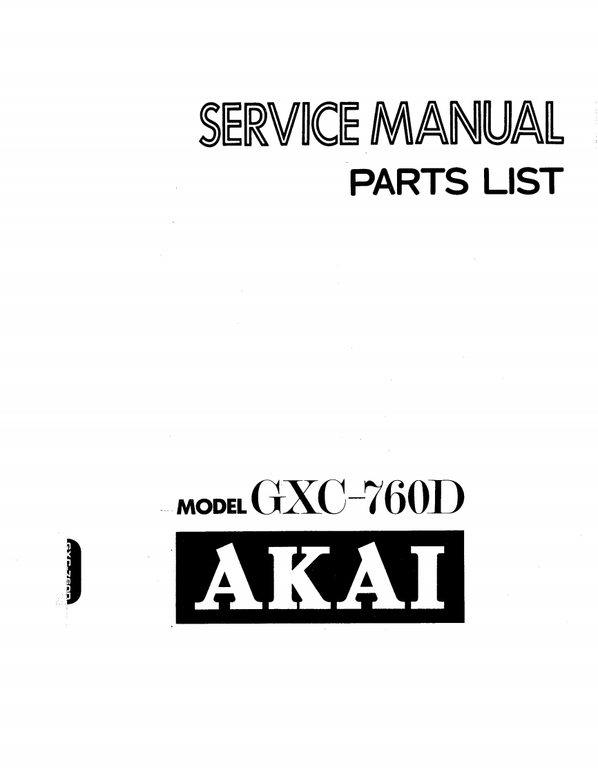Akai-GXC760D-tape-维修说明书手册含电器原理图