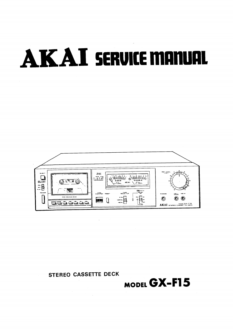 Akai-GXF15-tape-维修说明书手册含电器原理图