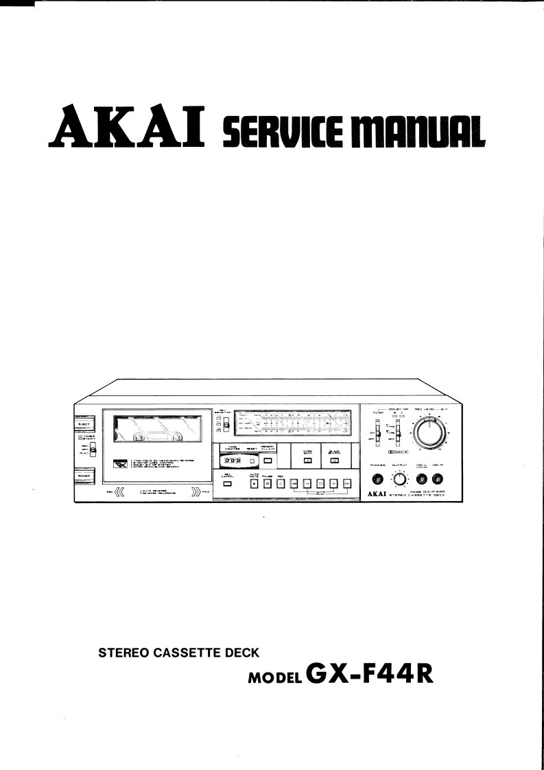 Akai-GXF44R-tape-维修说明书手册含电器原理图
