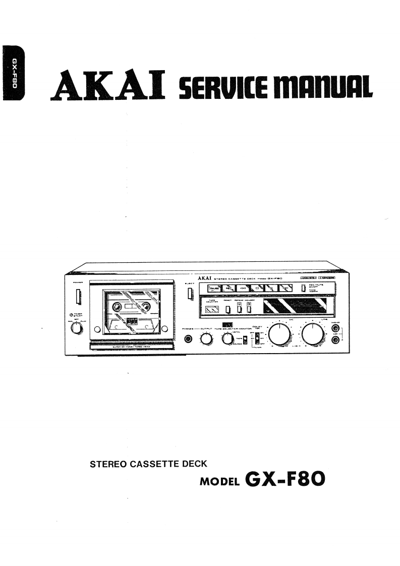 Akai-GXF80-tape-维修说明书手册含电器原理图