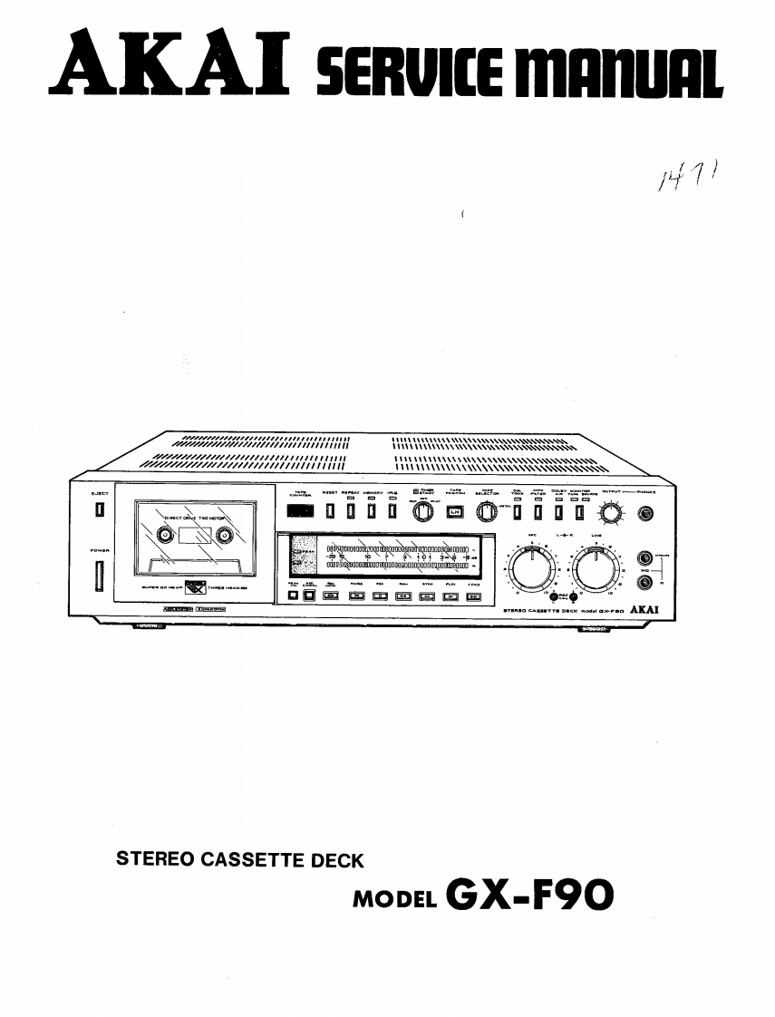 Akai-GXF90-tape-维修说明书手册含电器原理图