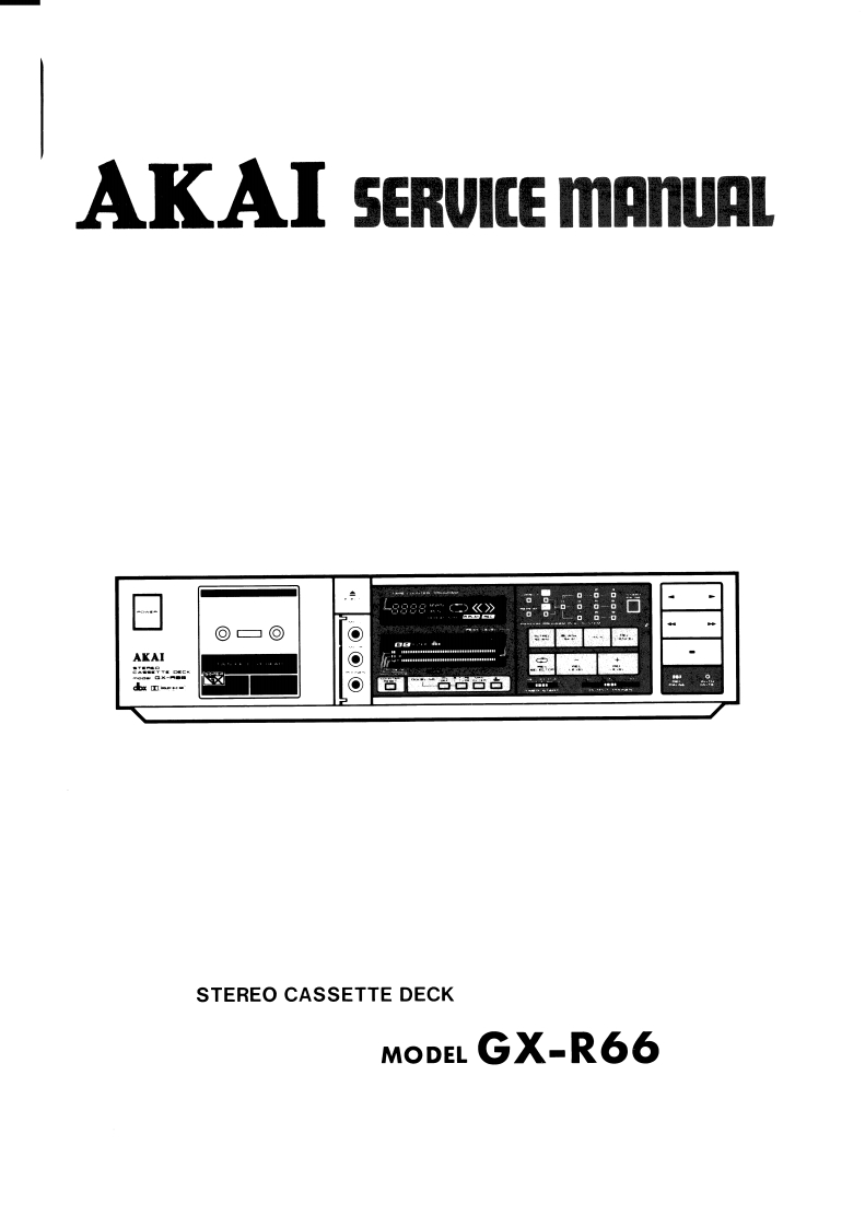 Akai-GXR66-tape-维修说明书手册含电器原理图