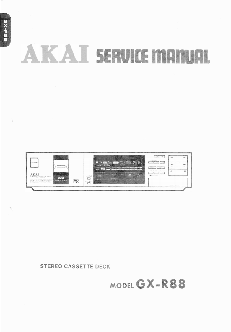 Akai-GXR88-tape-维修说明书手册含电器原理图
