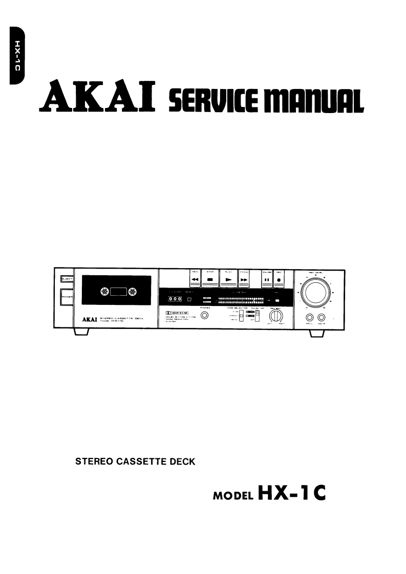 Akai-HX1C-tape-维修说明书手册含电器原理图