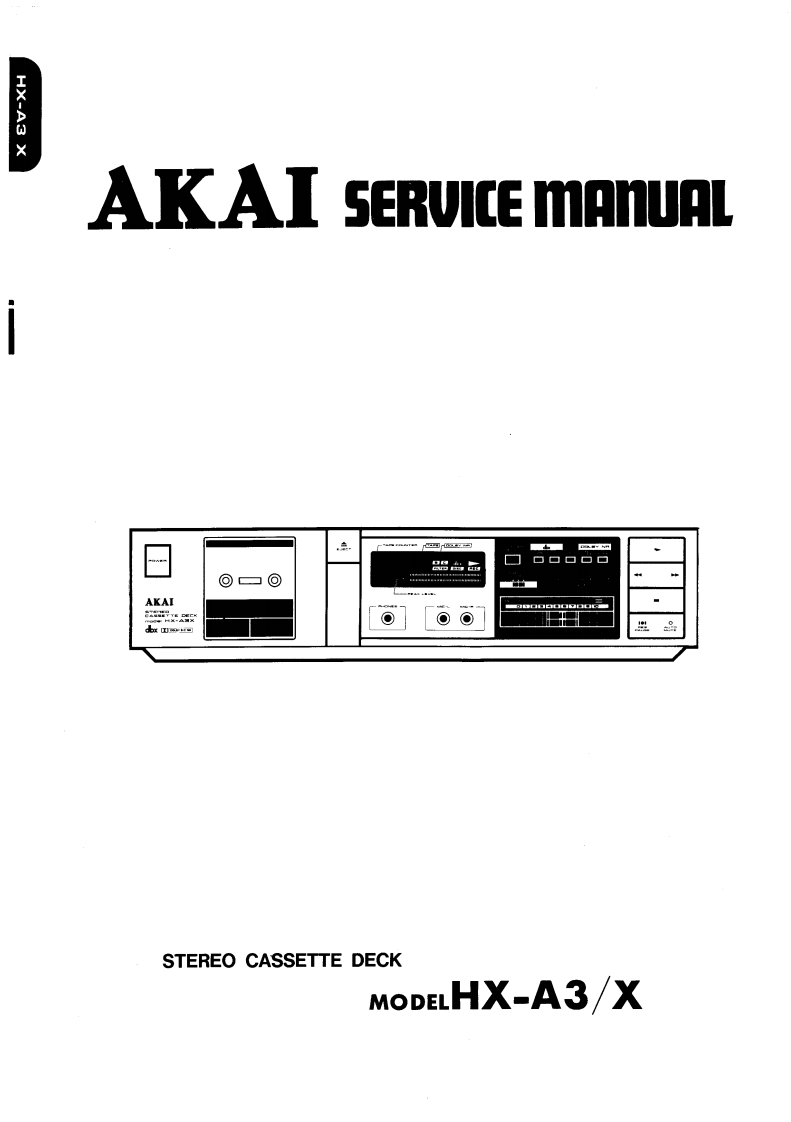 Akai-HXA3-tape-维修说明书手册含电器原理图
