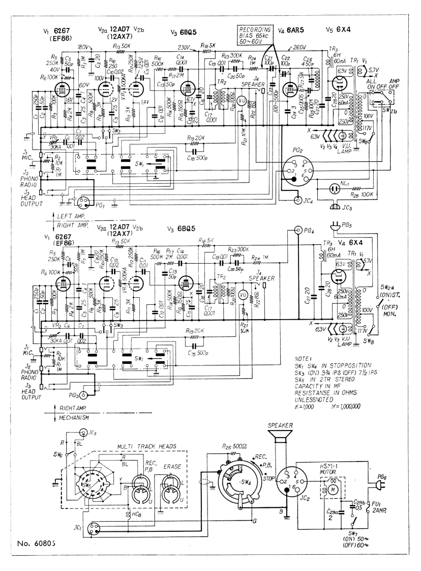 Akai-M5-tape-电气原理图手册