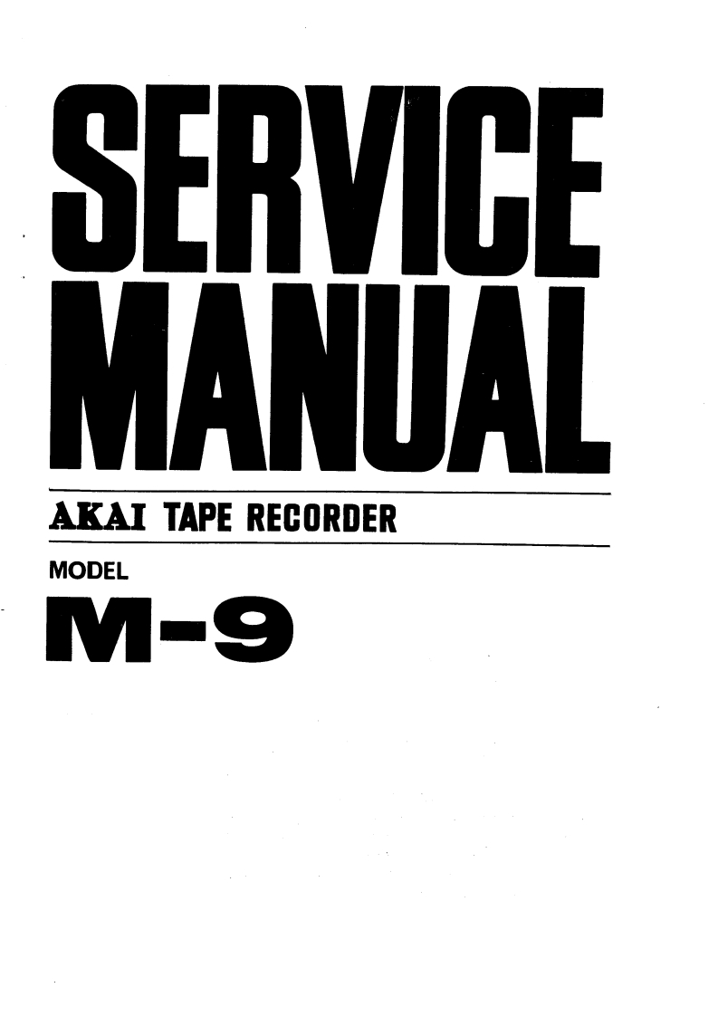 Akai-M9-tape-维修说明书手册含电器原理图