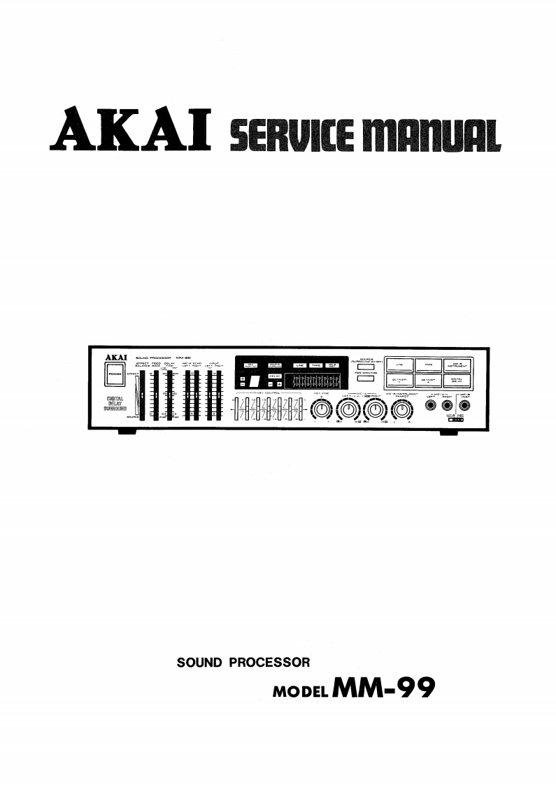 Akai-MM99-sp-维修说明书手册含电器原理图