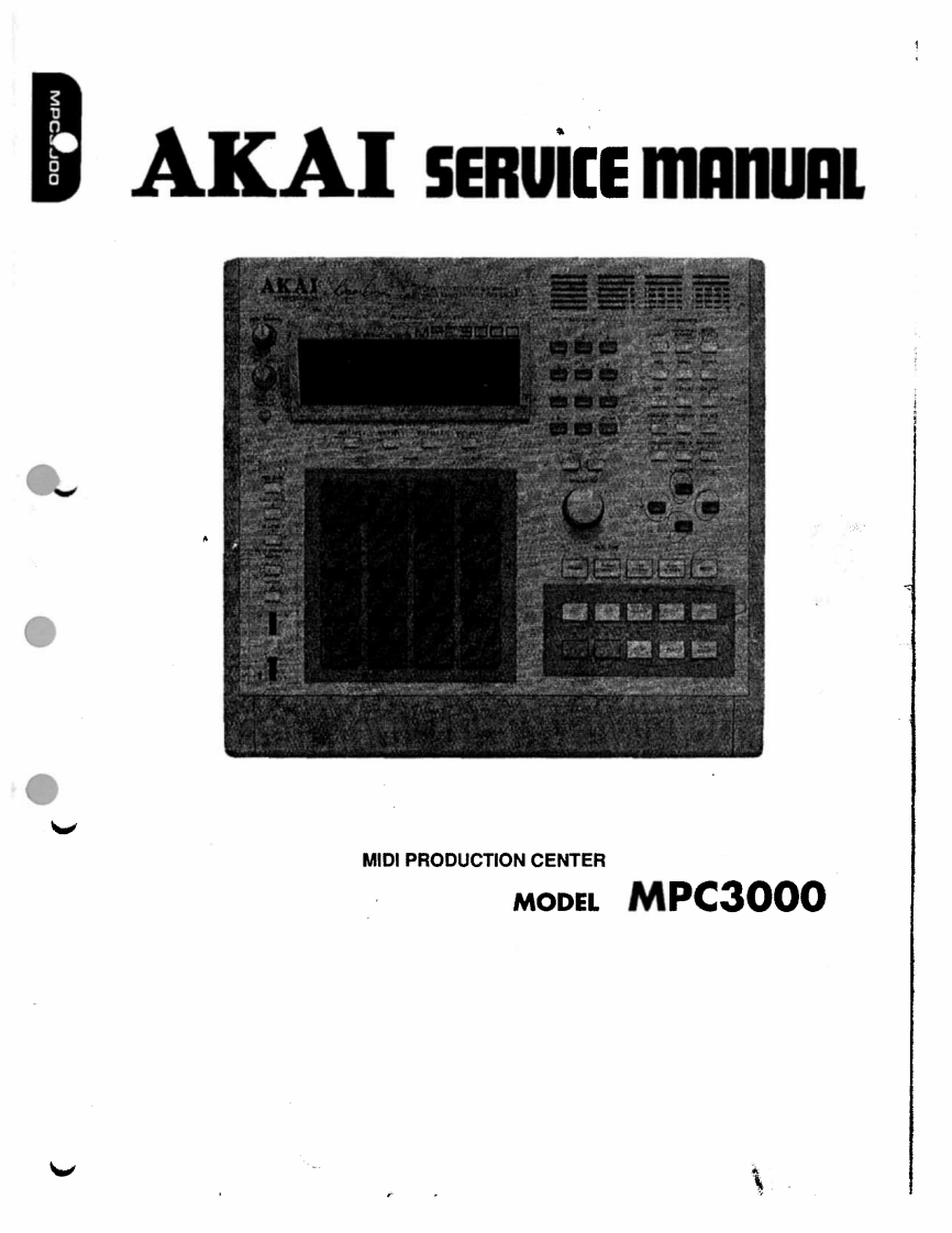 Akai-MPC3000-mpc-维修说明书手册含电器原理图