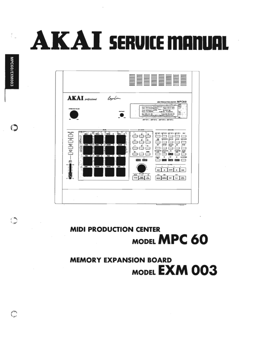 Akai-MPC60-mpc-维修说明书手册含电器原理图