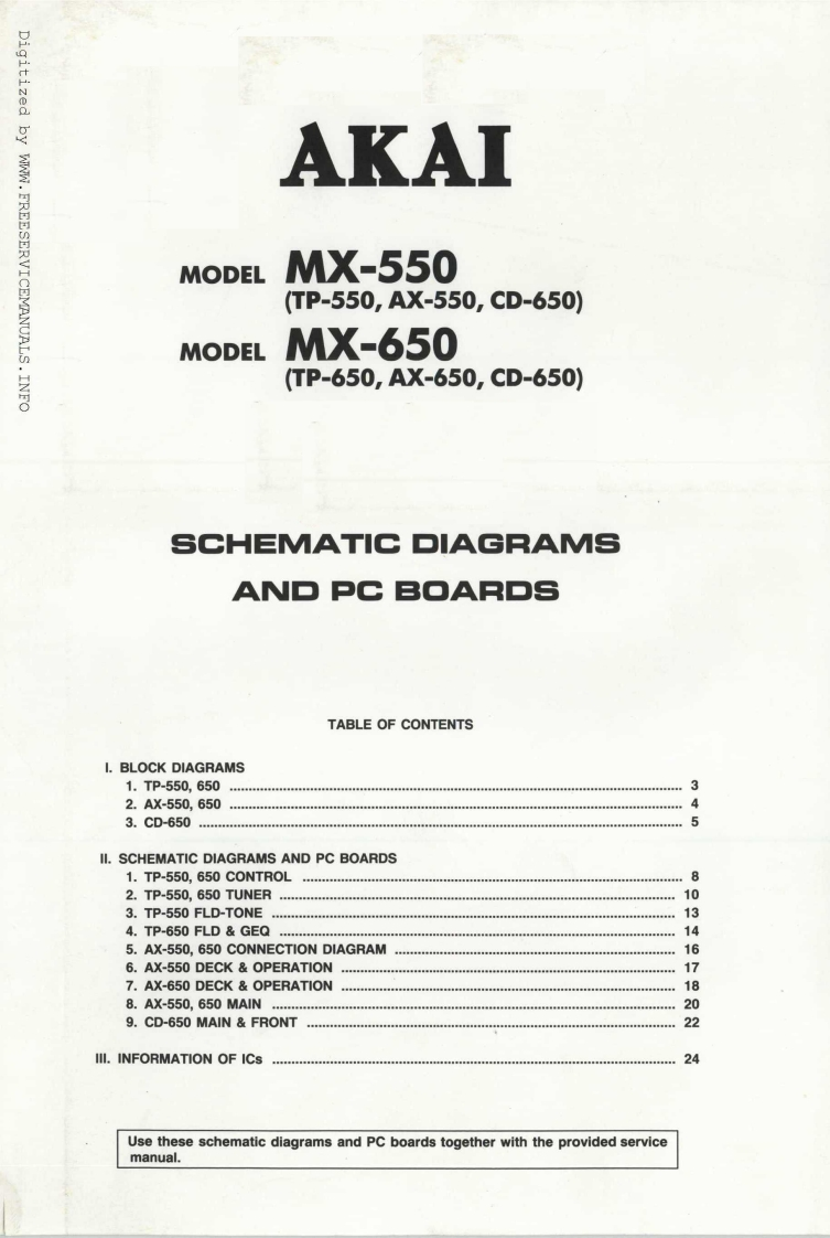 Akai-MX650-cs-电气原理图手册