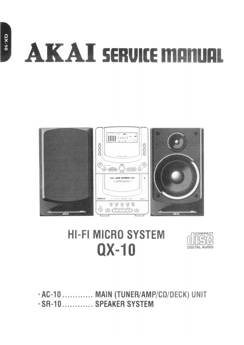 Akai-QX10-cs-维修说明书手册含电器原理图
