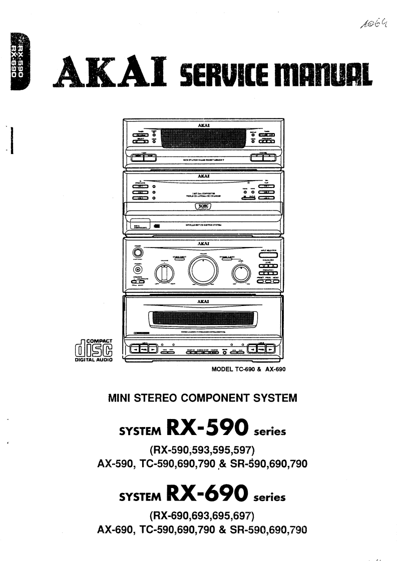 Akai-RX790-cs-维修说明书手册含电器原理图