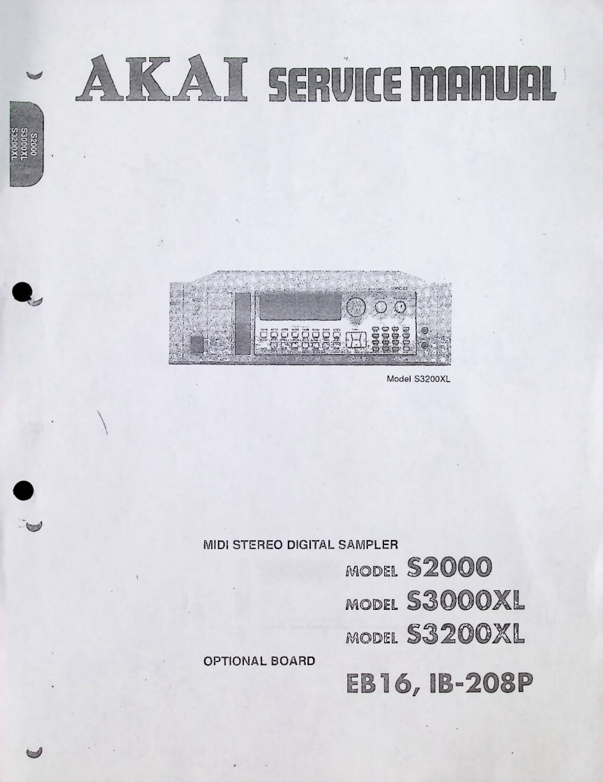 Akai-S2000-mds-维修说明书手册含电器原理图