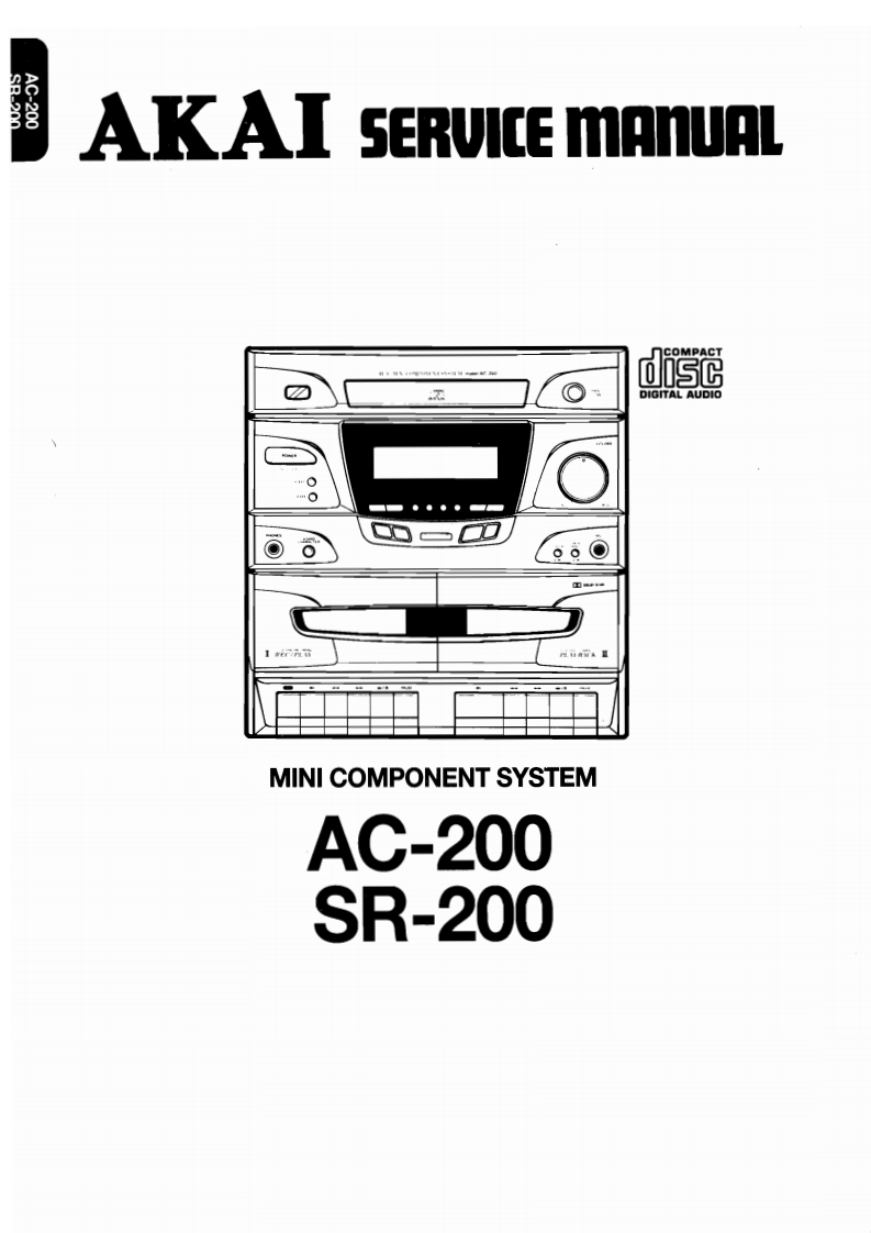 Akai-SR200-cs-维修说明书手册含电器原理图