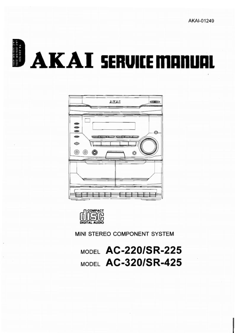 Akai-SR225-cs-维修说明书手册含电器原理图