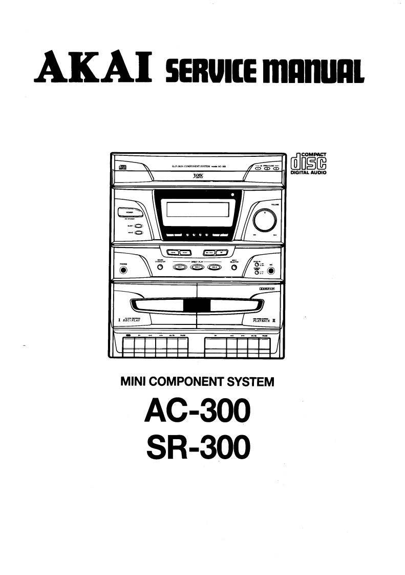 Akai-SR300-cs-维修说明书手册含电器原理图